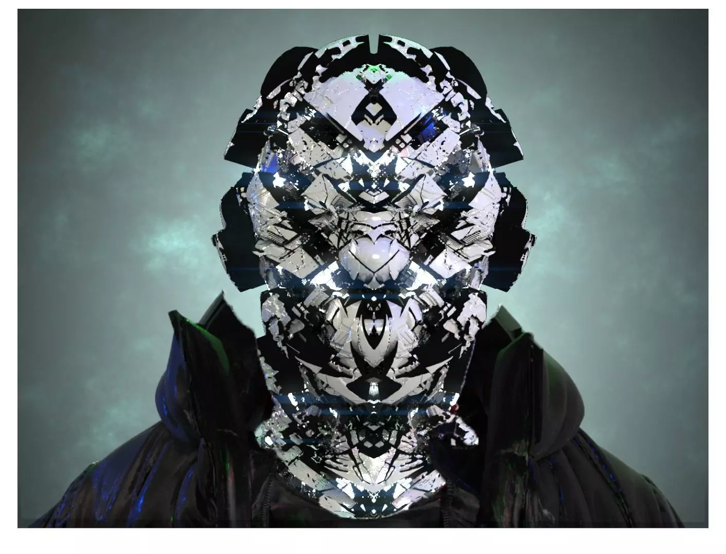 Sci-Fi Helmet Space Astronaut Character Robot 49 3D model_0