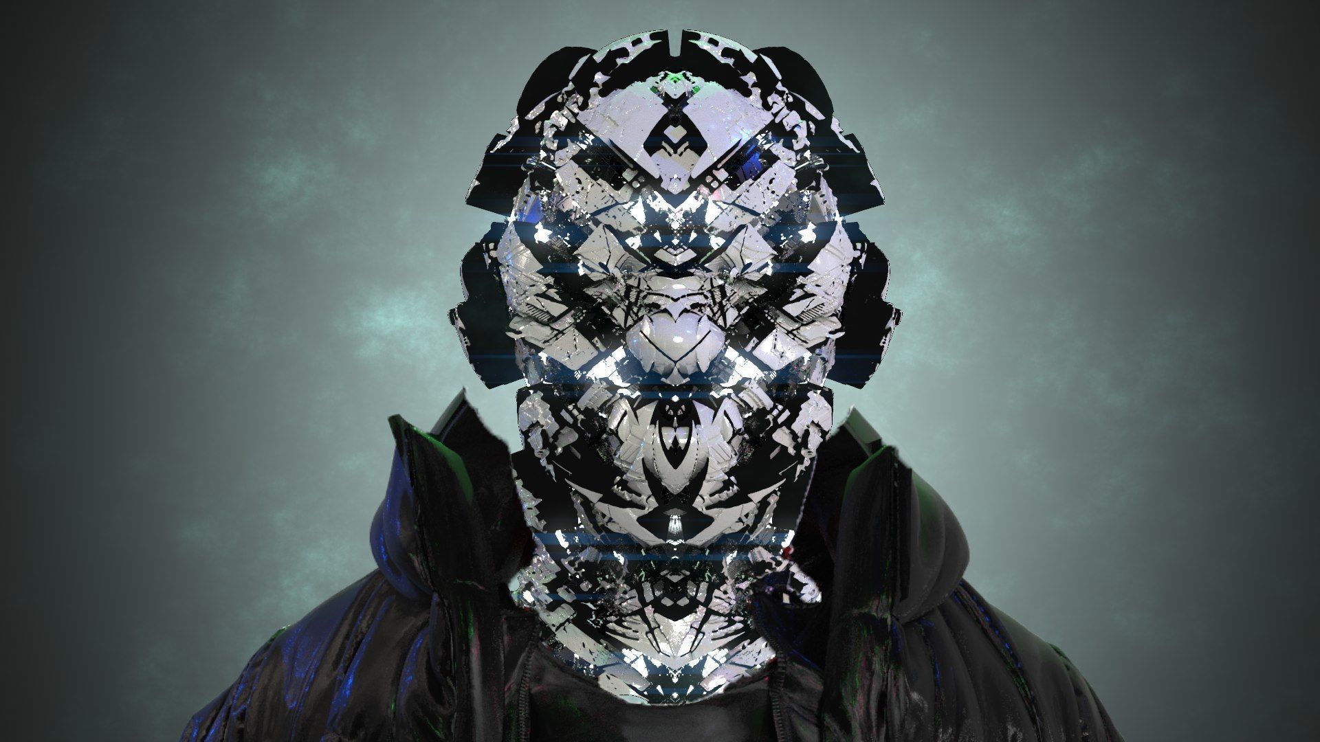 Sci-Fi Helmet Space Astronaut Character Robot 49 3D model_1