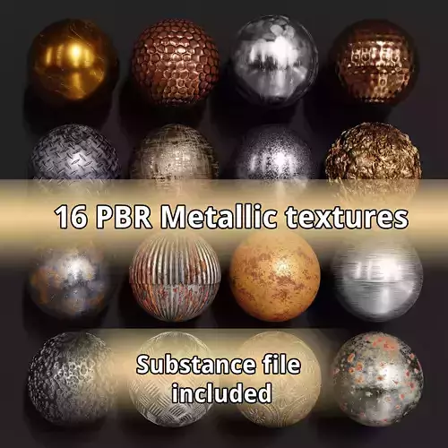 16 Metal PBR Collection Essentials