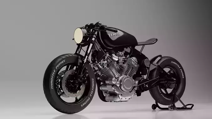 Yamaha XV 750 SE Cafe racer - custom motorcycle 3D model