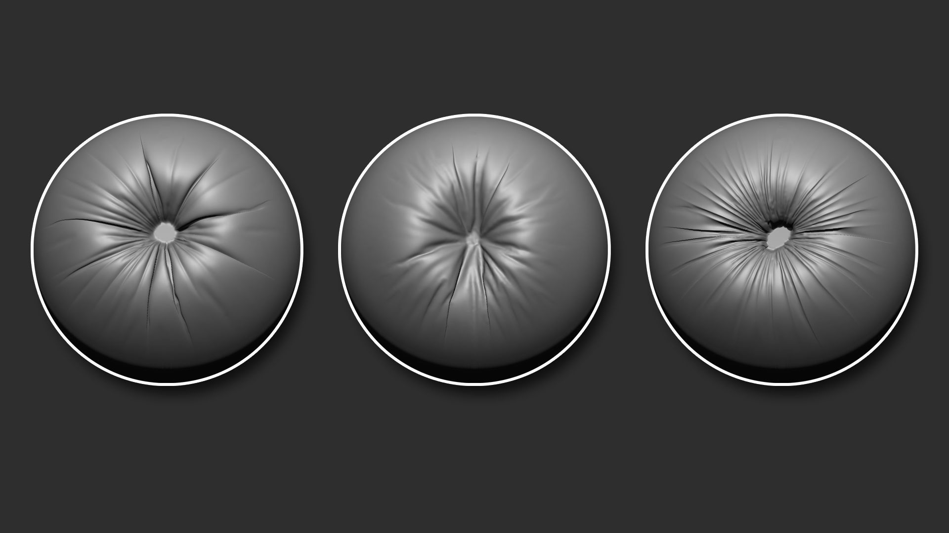 40 Cloth Details Button Hole Brushes Alpha Vol01  Video Tutorial 3D model_9