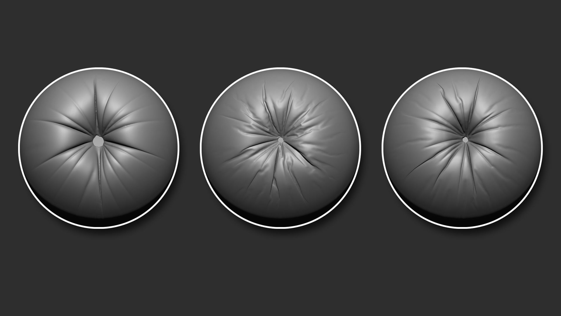 40 Cloth Details Button Hole Brushes Alpha Vol01  Video Tutorial 3D model_10