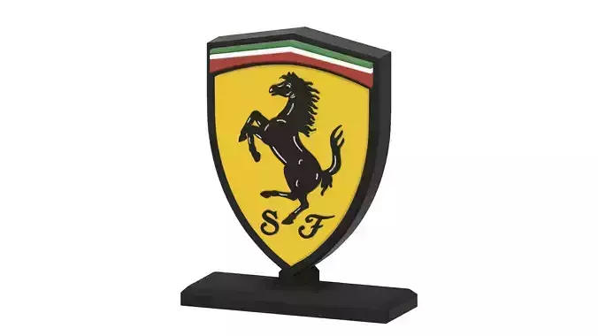 Stand Logo Ferrari 3D print model