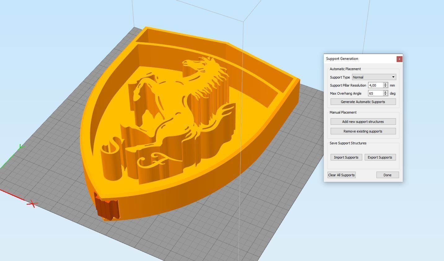 Stand Logo Ferrari 3D print model_3