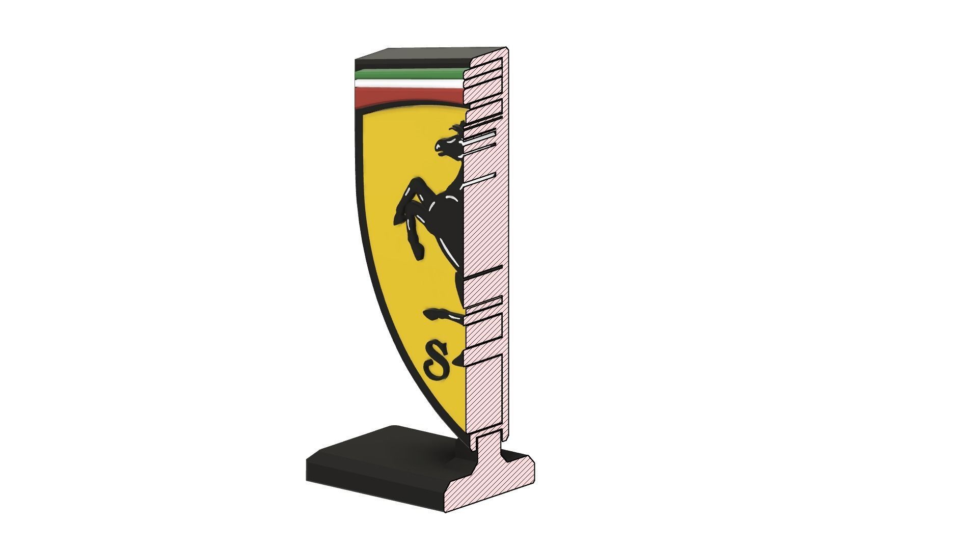 Stand Logo Ferrari 3D print model_1