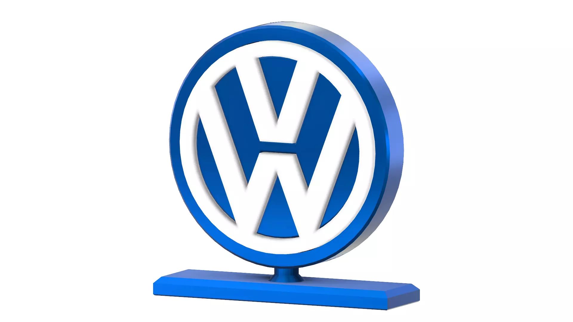 Volkswagen Stand Logo 3D print model_0