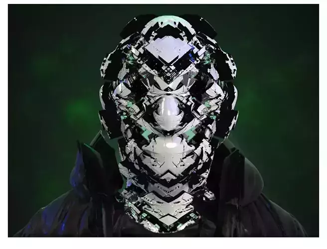 Sci-Fi Helmet Space Astronaut Character Robot 45