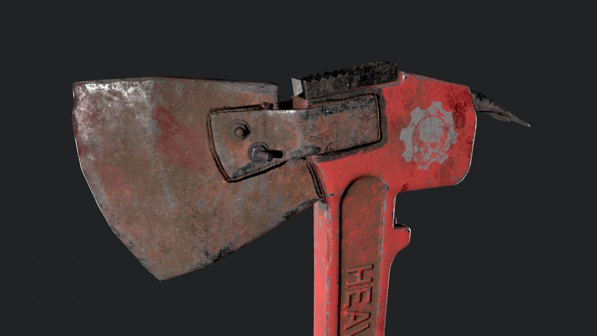 post-apocalyptic weapons Low-poly 3D model_12