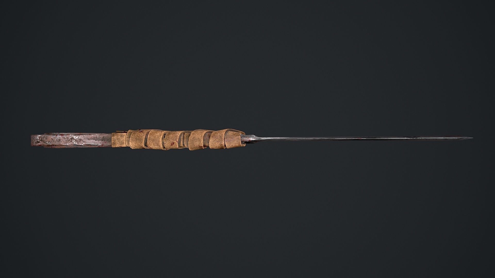 post-apocalyptic weapons Low-poly 3D model_8