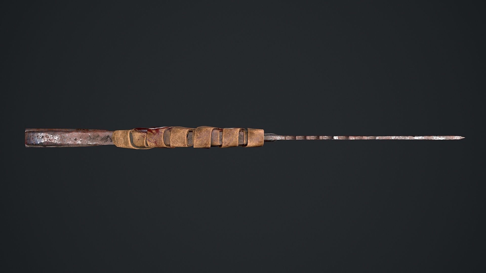 post-apocalyptic weapons Low-poly 3D model_9