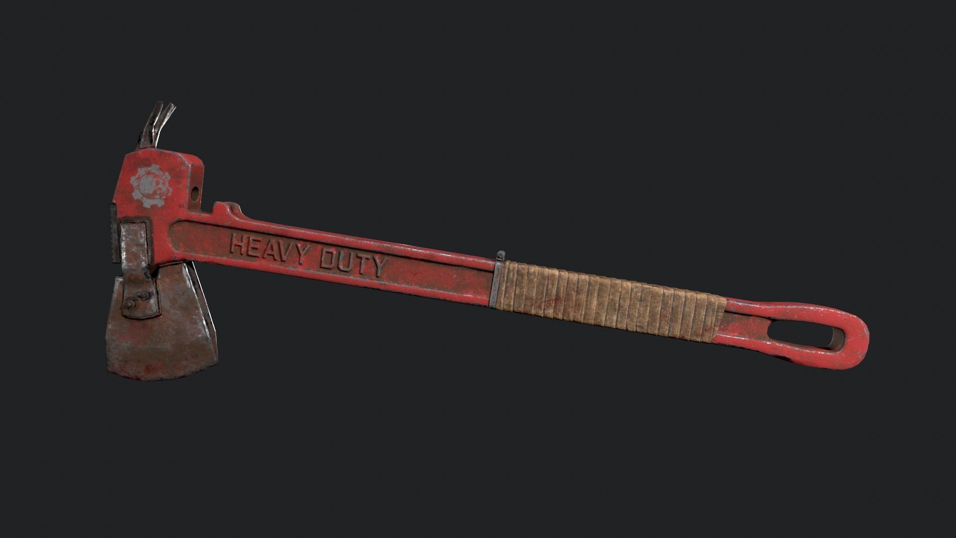 post-apocalyptic weapons Low-poly 3D model_11