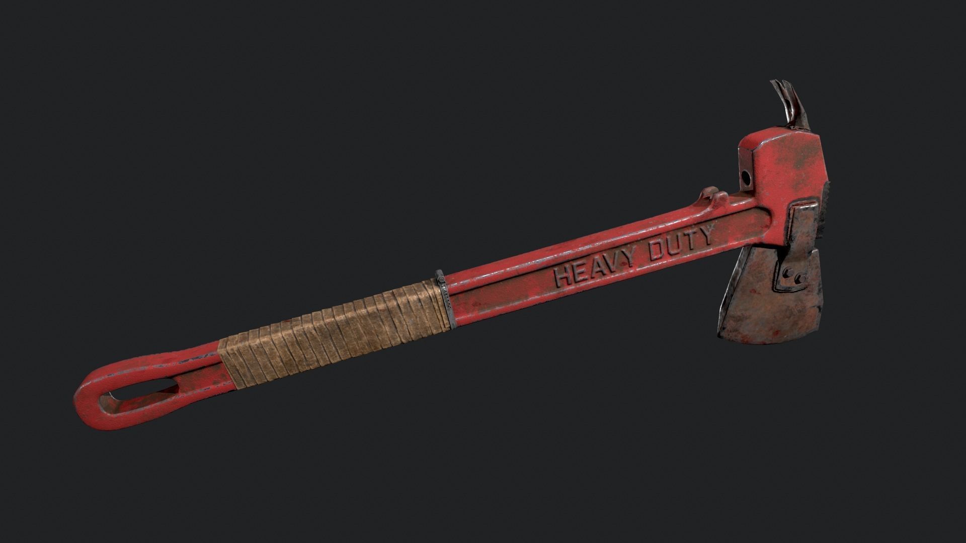 post-apocalyptic weapons Low-poly 3D model_10
