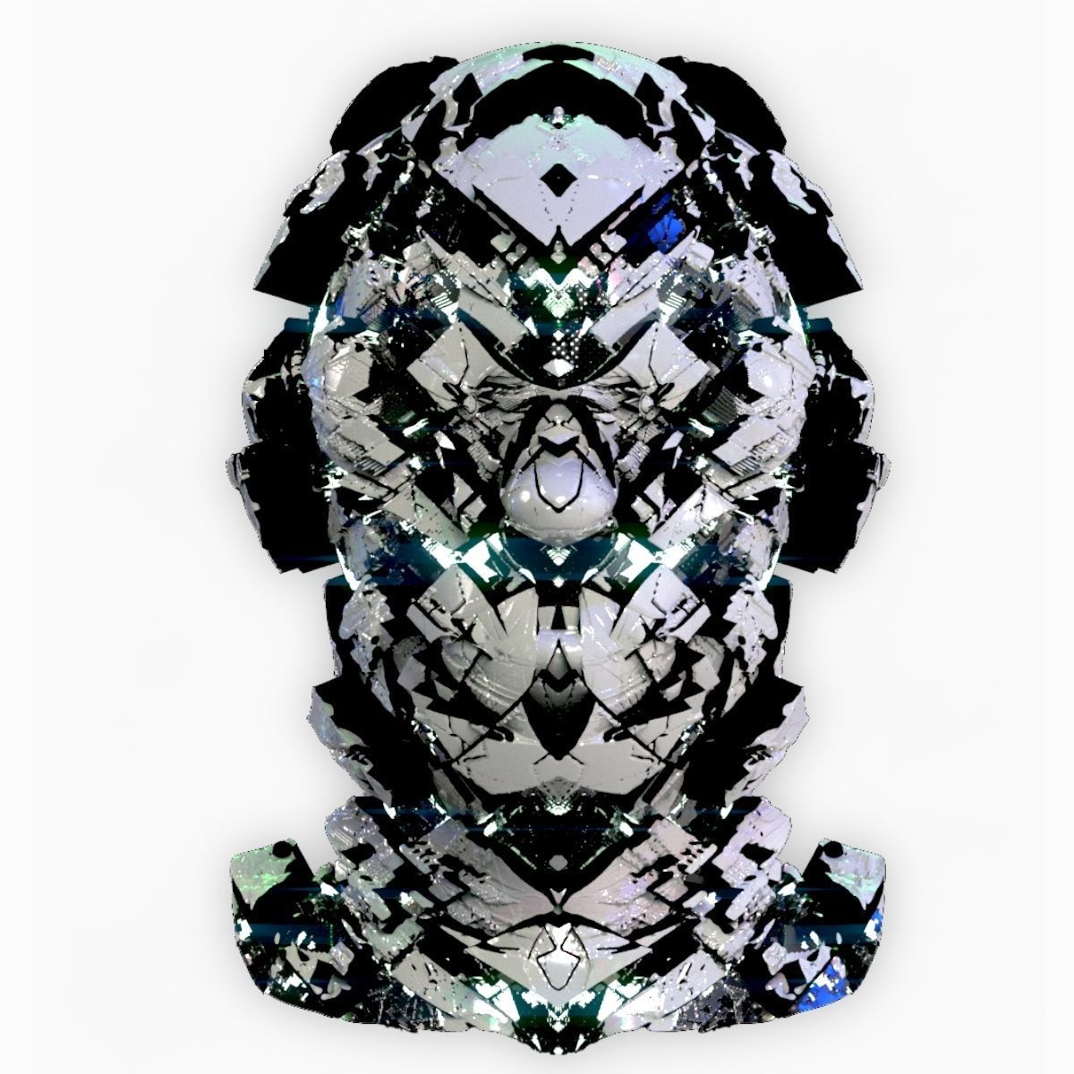 Sci-Fi Helmet Space Astronaut Character Robot 44 3D model_6