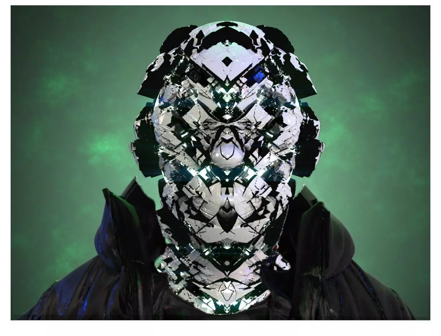 Sci-Fi Helmet Space Astronaut Character Robot 44 3D model_0