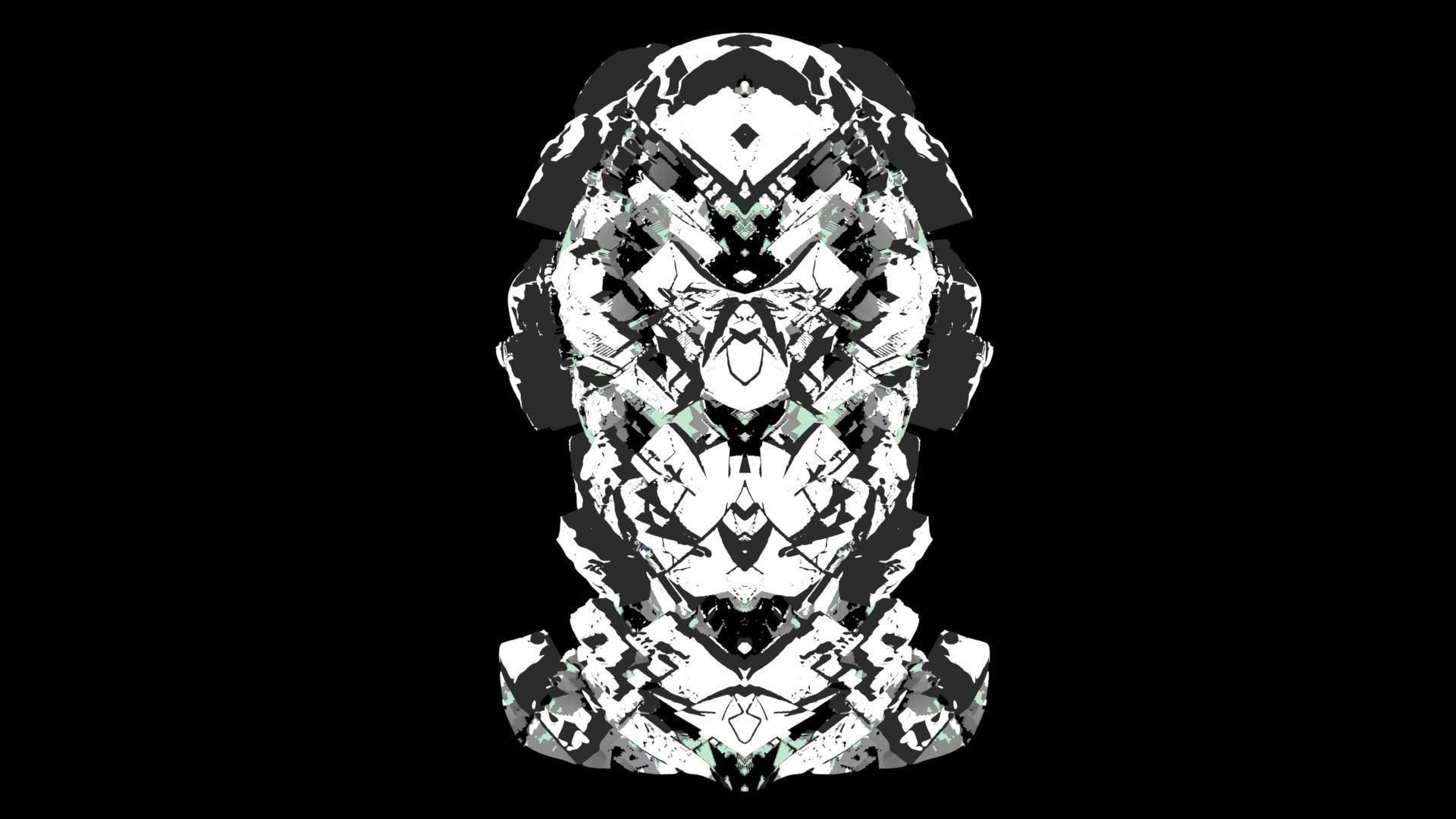 Sci-Fi Helmet Space Astronaut Character Robot 44 3D model_4