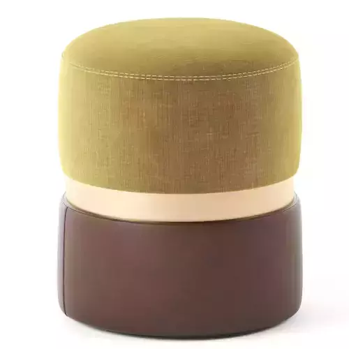 pufic stool velvet and leather