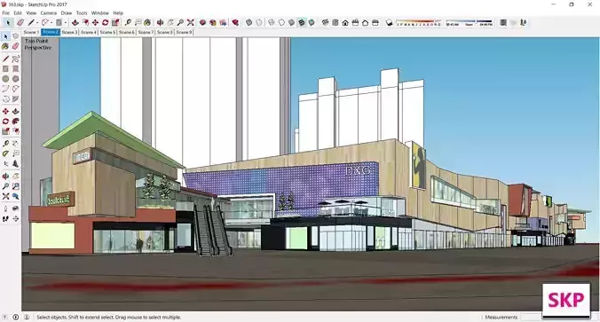 Sketchup Shopping Center 163 3D model