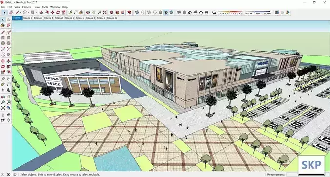 Sketchup Shopping Center 164 3D model
