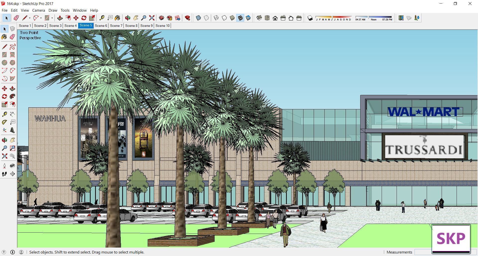Sketchup Shopping Center 164 3D model_1