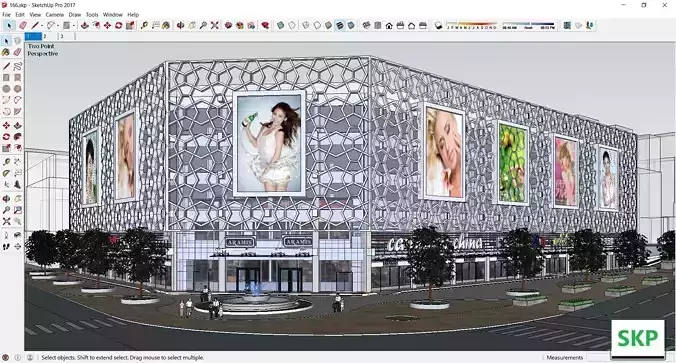 Sketchup Shopping Center 166 3D model