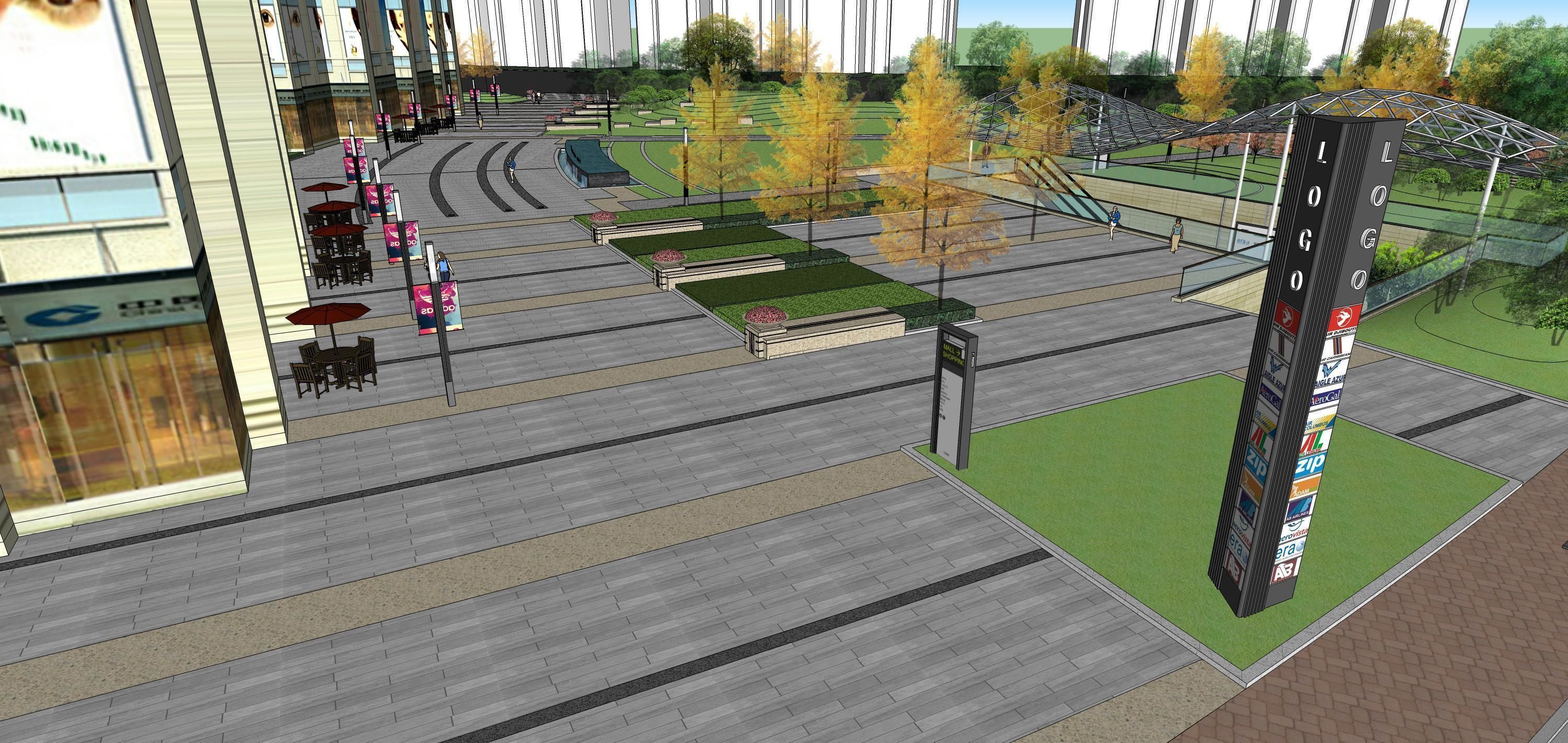 Sketchup Shopping Center 182 3D model_22