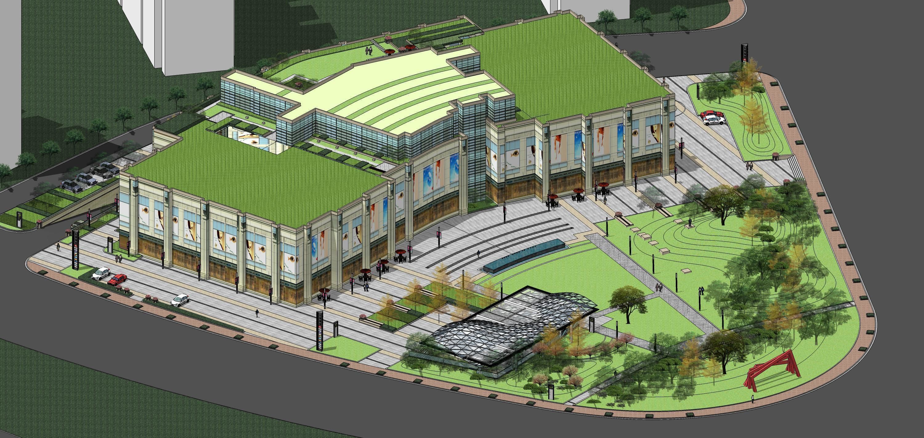 Sketchup Shopping Center 182 3D model_3