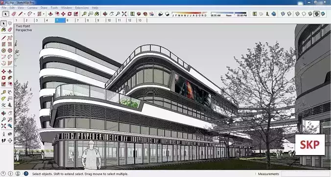 Sketchup Shopping Center A1 3D model
