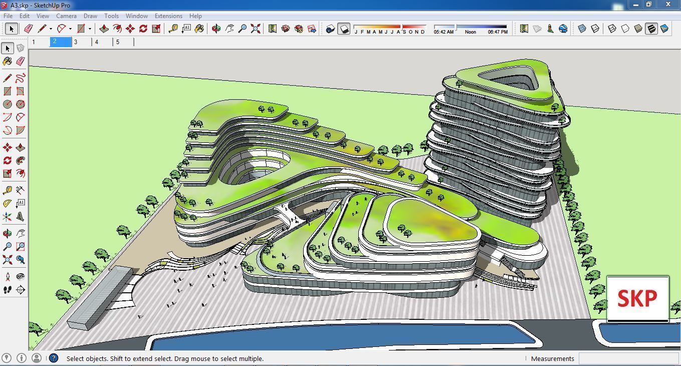 Sketchup Shopping Center A3 3D model_2