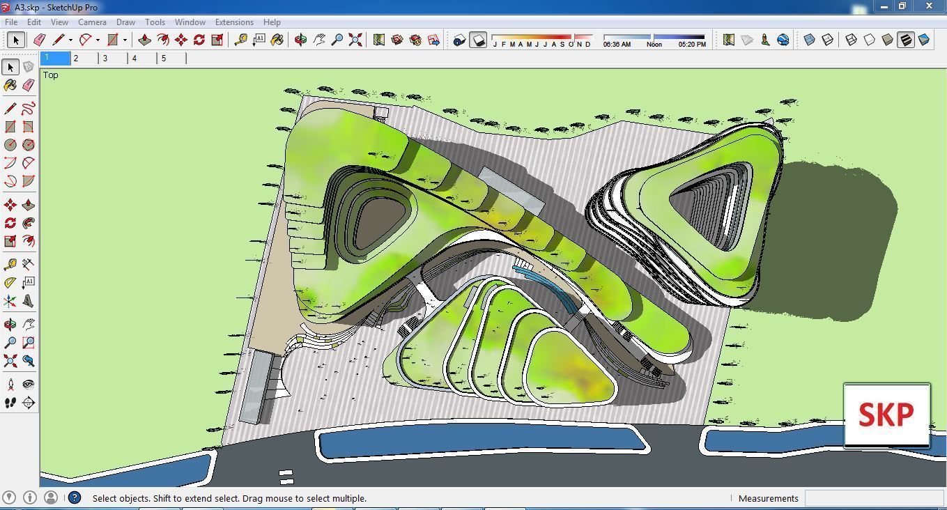 Sketchup Shopping Center A3 3D model_1