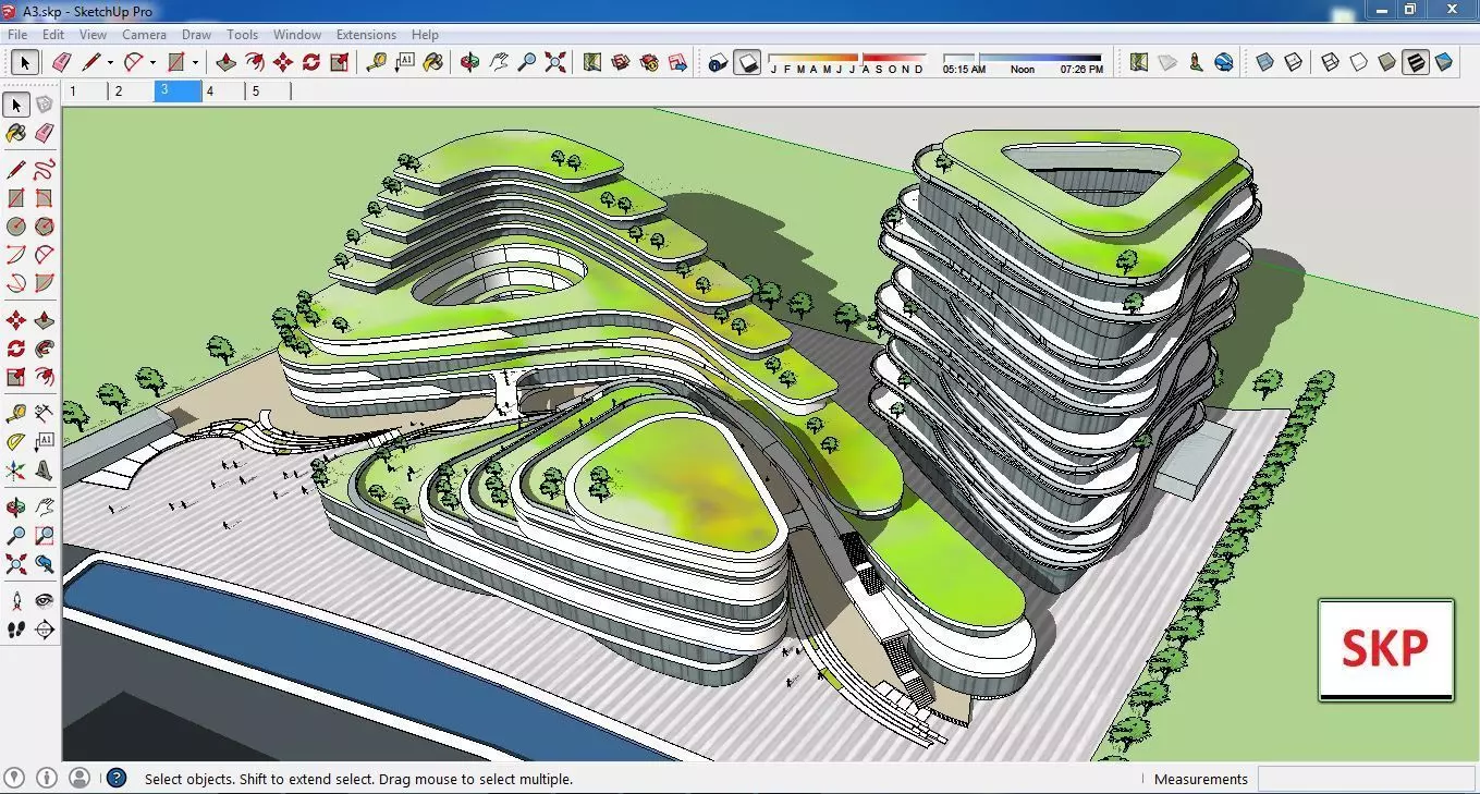 Sketchup Shopping Center A3 3D model_0