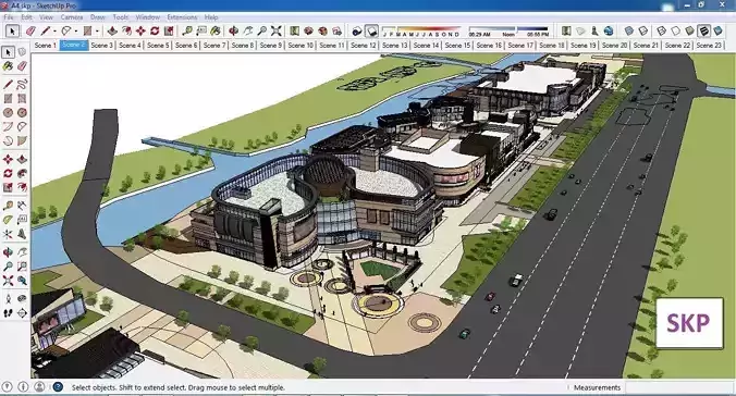 Sketchup Shopping Center A4 3D model