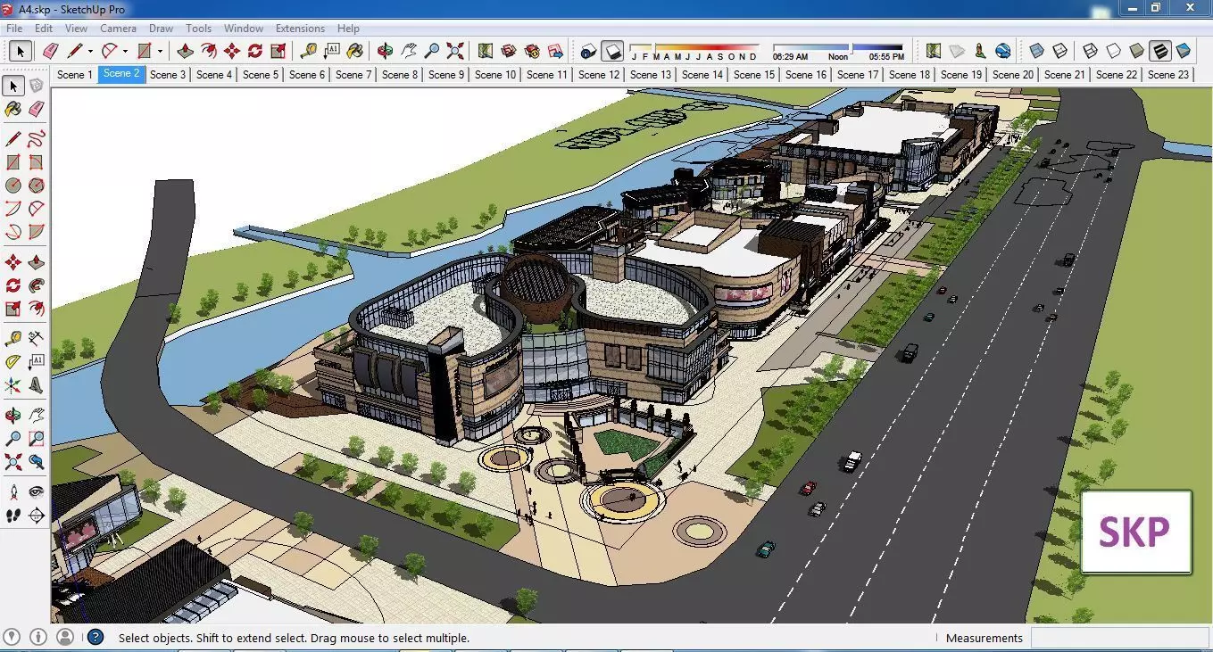 Sketchup Shopping Center A4 3D model_0