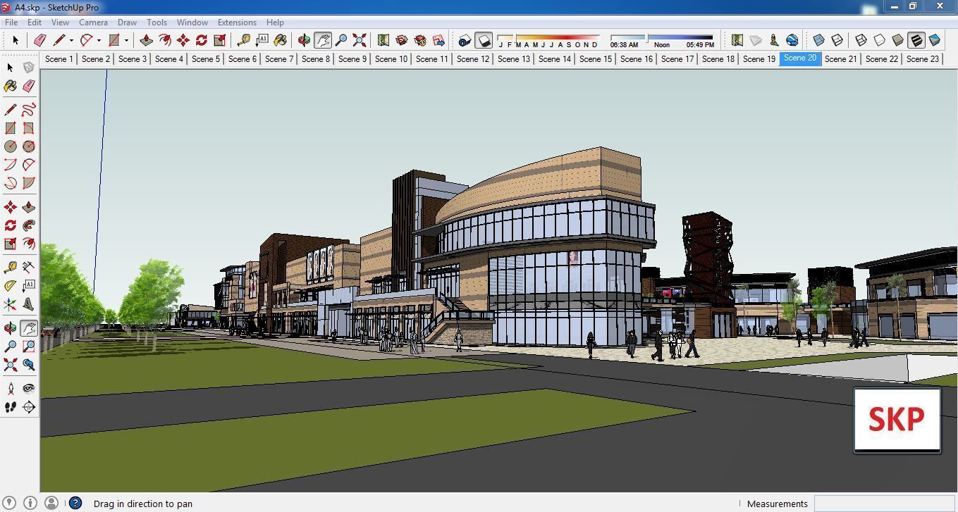 Sketchup Shopping Center A4 3D model_2