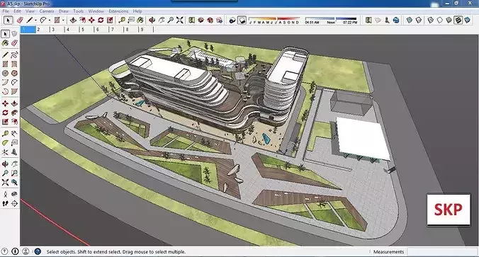 Sketchup Shopping Center A5 3D model 3