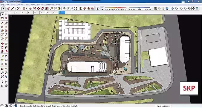 Sketchup Shopping Center A5 3D model 5