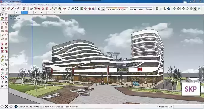 Sketchup Shopping Center A5 3D model