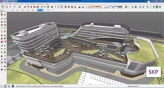 Sketchup Shopping Center A5 3D model 4