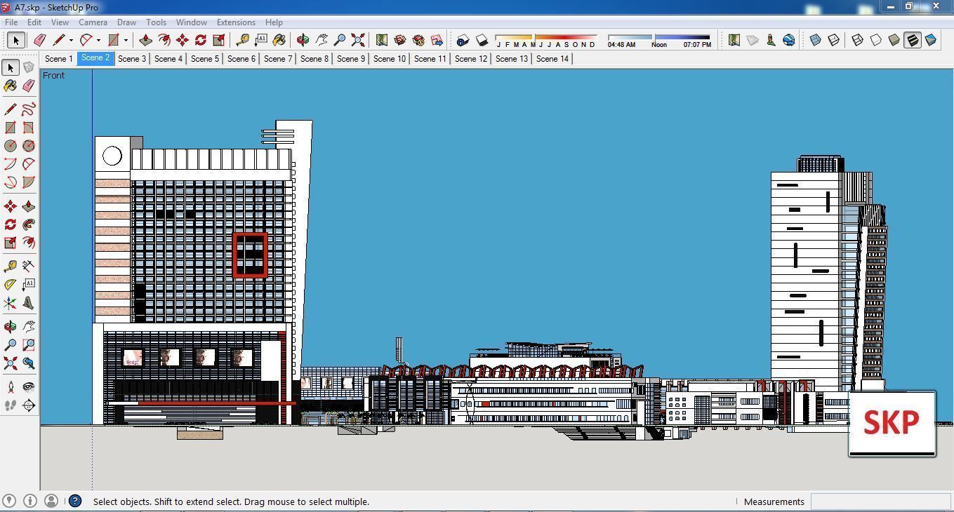 Sketchup Shopping Center A7 3D model_2