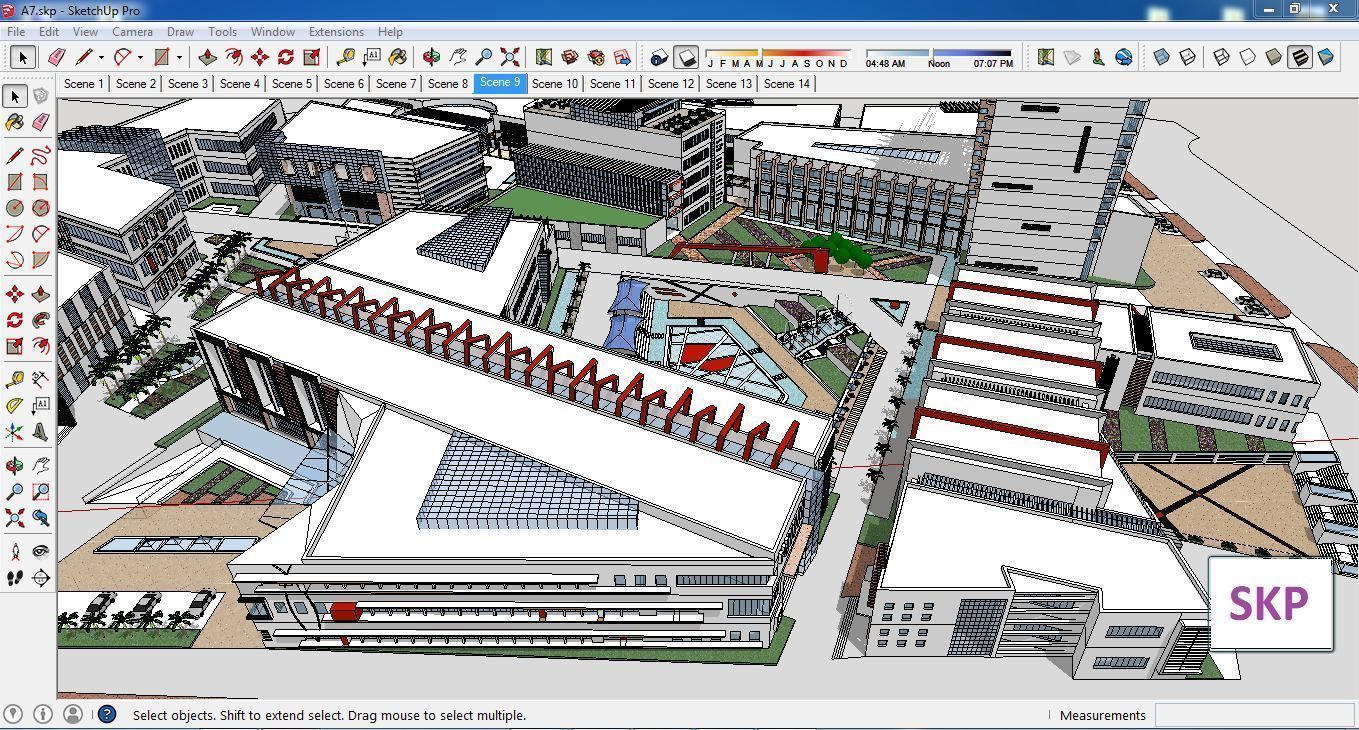 Sketchup Shopping Center A7 3D model_4