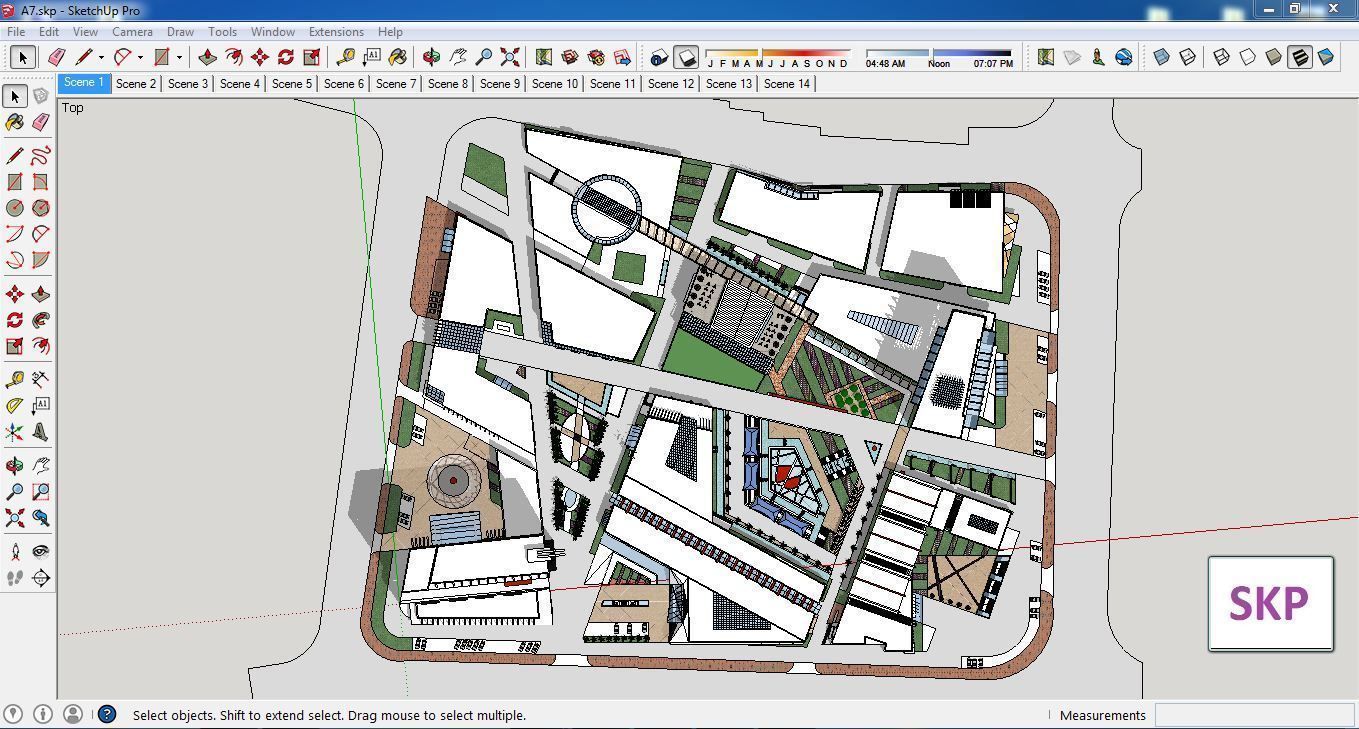 Sketchup Shopping Center A7 3D model_1