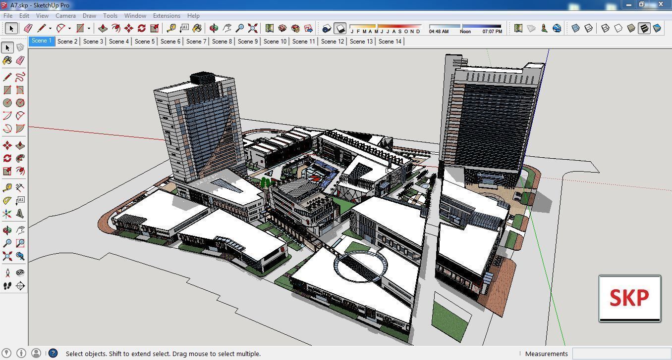 Sketchup Shopping Center A7 3D model_5
