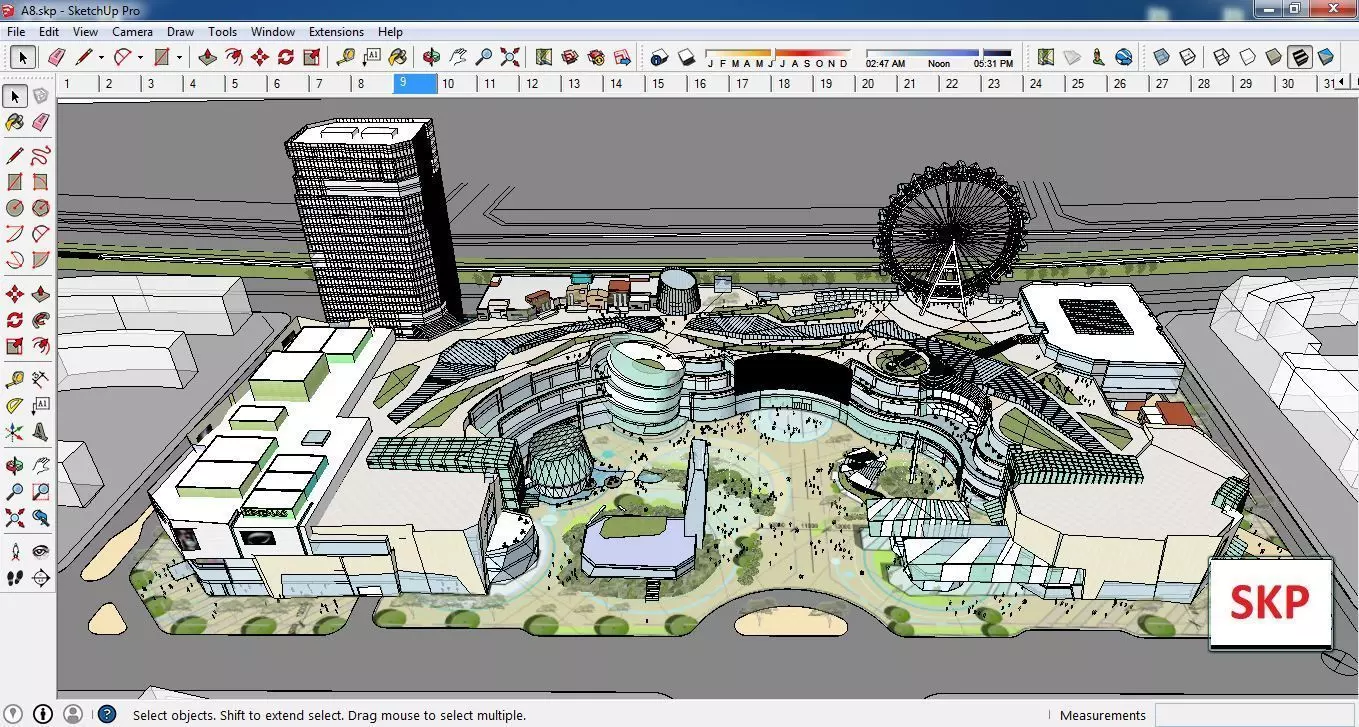 Sketchup Shopping Center A8 3D model_0