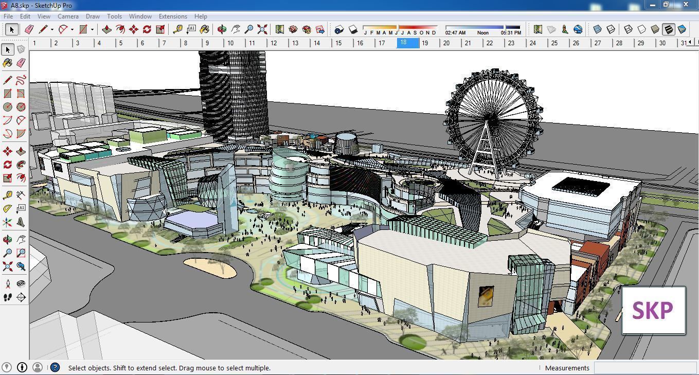 Sketchup Shopping Center A8 3D model_3
