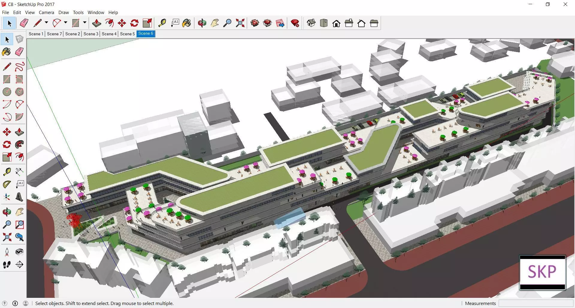 Sketchup Shopping Center C8 3D model_0