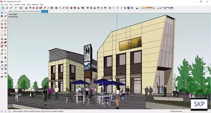 Sketchup Shopping Center C10 3D model