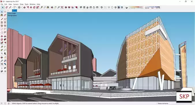 Sketchup Shopping Center D1 3D model
