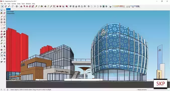 Sketchup Shopping Center D2 3D model