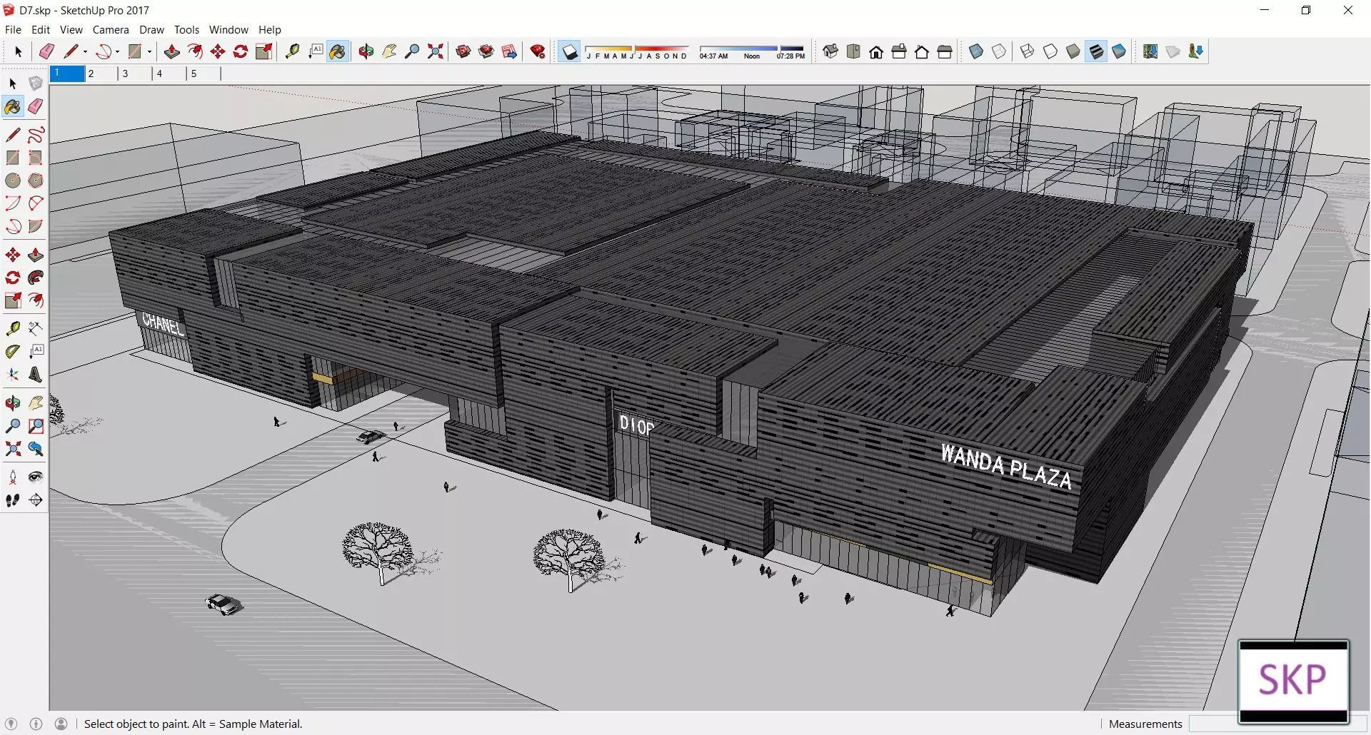 Sketchup Shopping Center D7 3D model_0