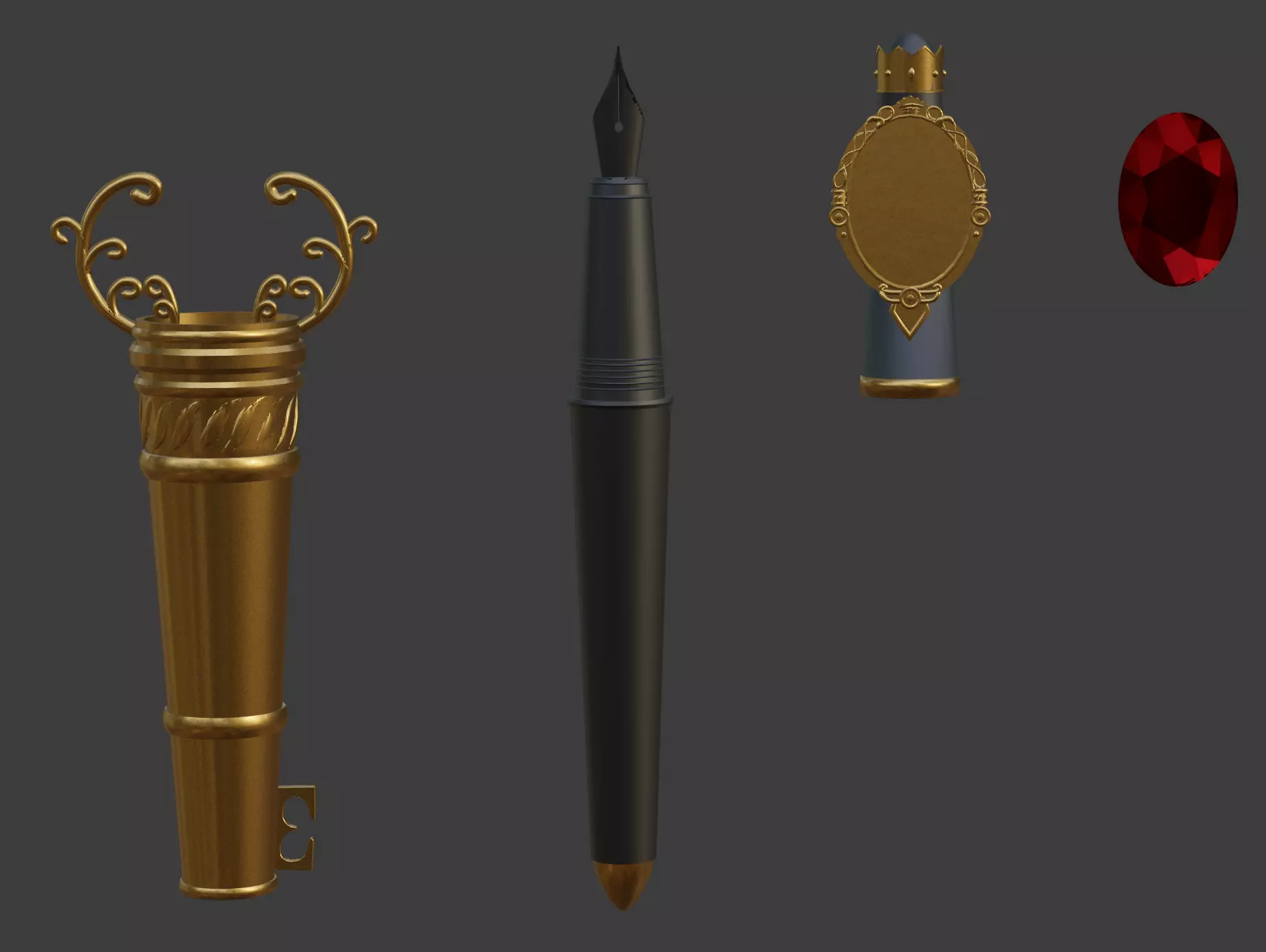 Twisted Wonderland Pen Key Wand 3D Model 3D print model