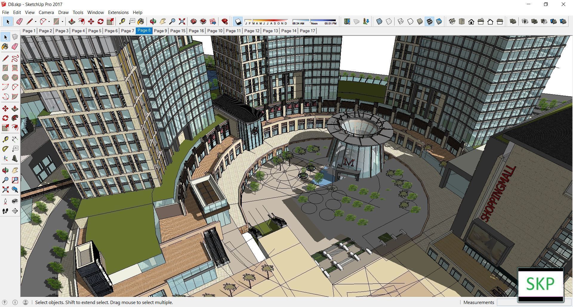 Sketchup Shopping Center D8 3D model_2